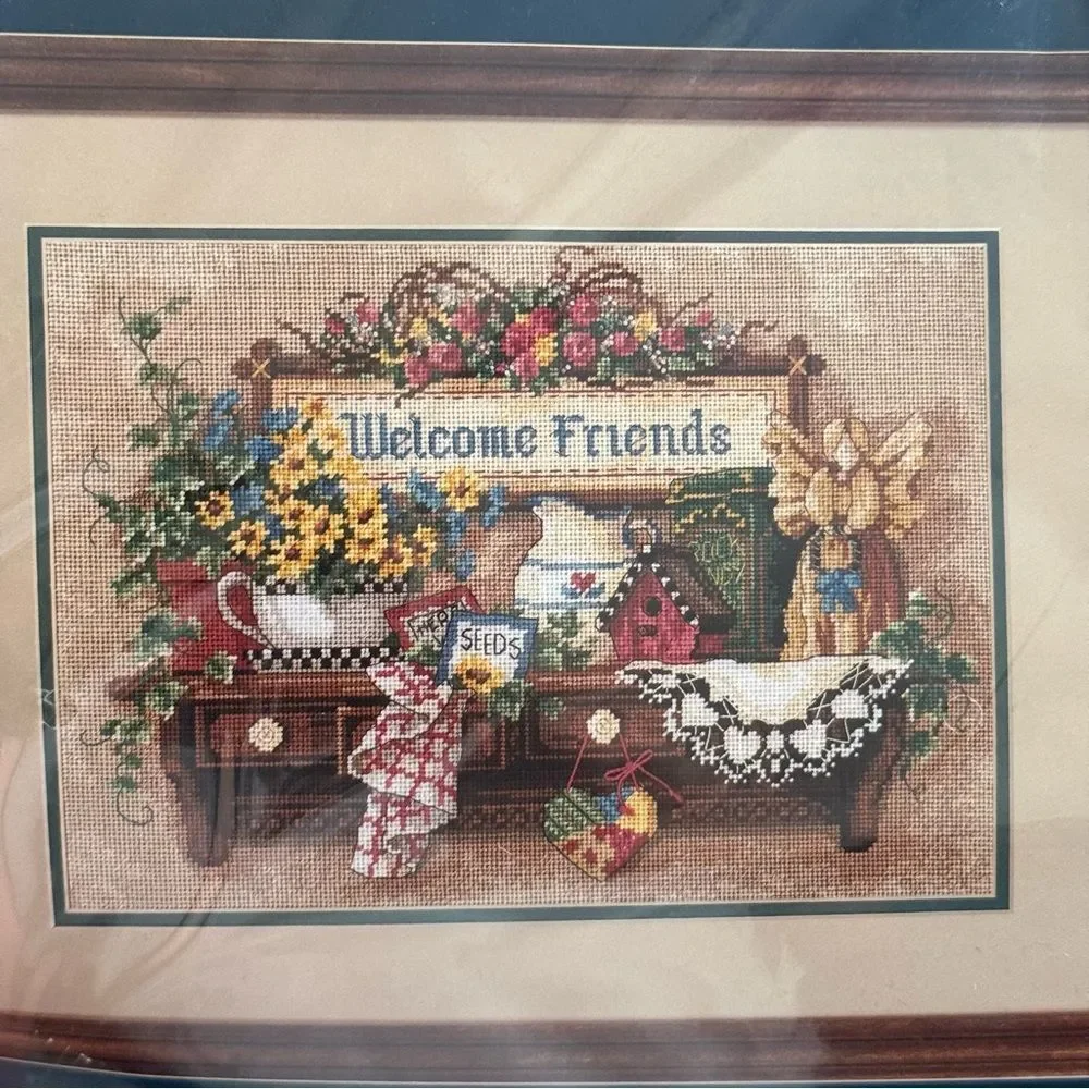 Vintage 1997 Sunset Welcome Friends Needlepoint Kit 12127 NEW SEALED